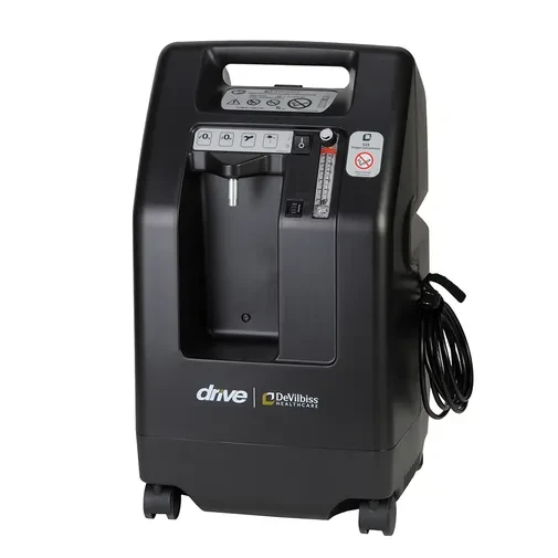 DeVilbiss 525DS ultra quiet oxygen concentrator with control panel and vents, suitable for home oxygen therapy